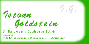 istvan goldstein business card
